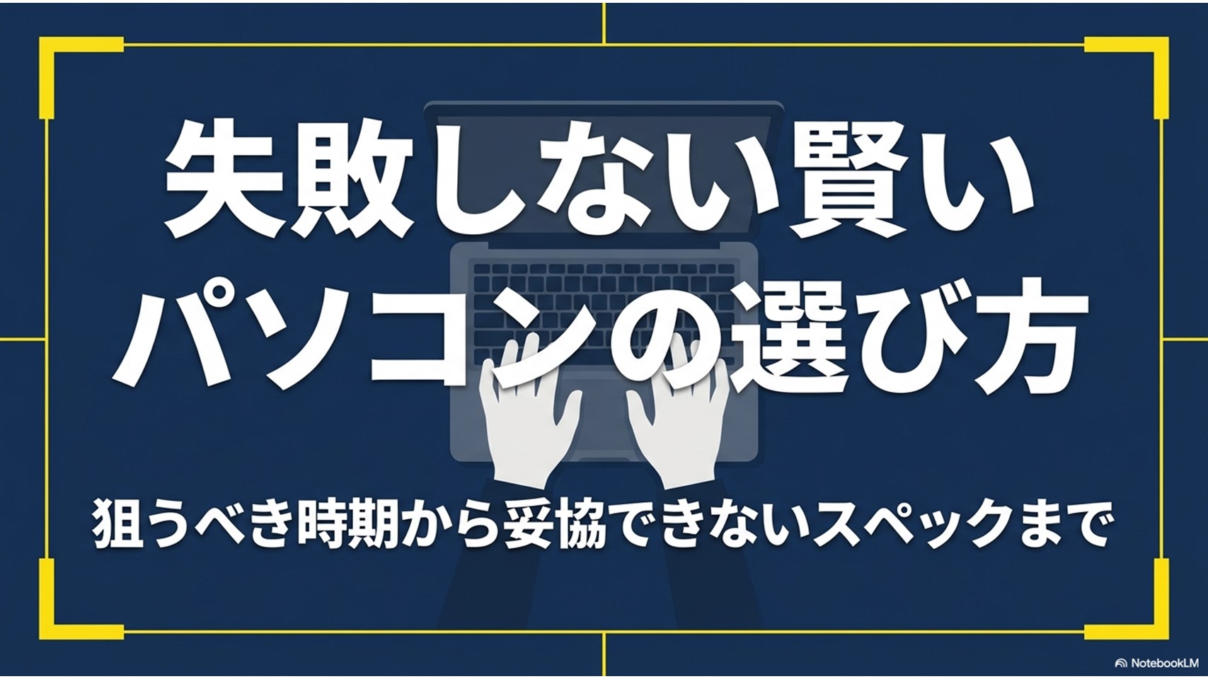 失敗しない賢いパソコンの選び方（狙うべき時期から妥協できないスペックまで）を解説するタイトル画像